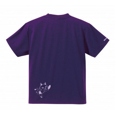 【ふるさと納税】JTTA公認　卓球ユニフォーム【男女兼用(ドライ):Sサイズ】ねこ　パープル【1511033】