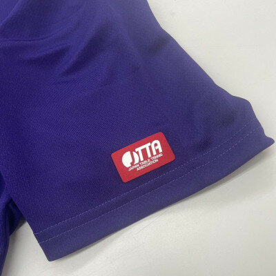 【ふるさと納税】JTTA公認　卓球ユニフォーム【男女兼用(ドライ):Sサイズ】ねこ　パープル【1511033】