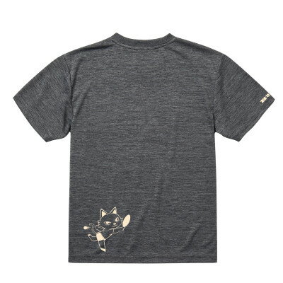 【ふるさと納税】JTTA公認　卓球ユニフォーム【男女兼用(ドライ):Lサイズ】ねこ　チャコール【1514357】