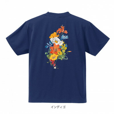 【ふるさと納税】JTTA公認　卓球ユニフォーム【男女兼用(ドライ):Mサイズ】フラワー　インディゴ【1518836】