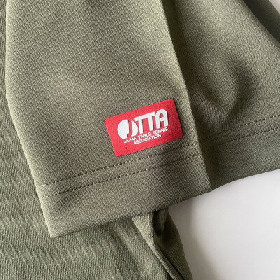 【ふるさと納税】JTTA公認　卓球ユニフォーム【男女兼用(ドライ):Lサイズ】フラワー　オリーブ【1518846】