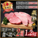 【ふるさと納税】飛騨牛 ステーキ2種食べ比べセット 計約1.2kg【配送不可地域:離島】【1530711】