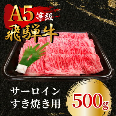飛騨牛5等級 サーロインすき焼き用500g FTA167[配送不可地域:離島]