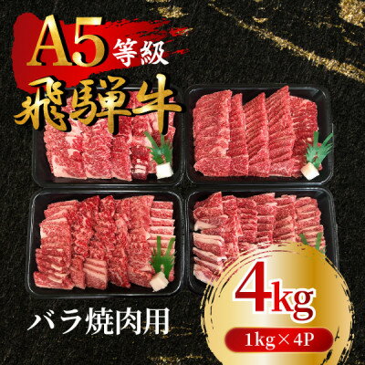 【ふるさと納税】飛騨牛5等級 バラ焼肉用4kg(1kg×4P) FTA276【配送不可地域:離島】【1578287】 【ふるさと納税】飛騨牛5等級 バラ焼肉用4kg(1kg×4P) FTA276【配送不可地域:離島】【1578287】