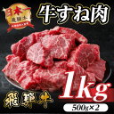 【ふるさと納税】飛騨牛 牛すね肉 角切り 約1kg(約500g×2) 訳あり A4〜A5等級【配送不可地域:離島】【1634653】