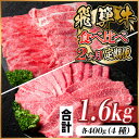 【ふるさと納税】【毎月定期便】飛騨牛 食べ比べ定期便 計1.6kg全2回【配送不可地域:離島】【4057710】