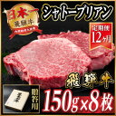 【ふるさと納税】【毎月定期便】飛騨牛 シャトーブリアン1.2kg【冷蔵便】A4〜A5等級 黒毛和牛 贈答用全12回【配送不可地域:離島】【4070267】