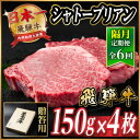 【ふるさと納税】【2ヵ月毎定期便】飛騨牛 シャトーブリアン600g【冷蔵便】A4〜A5等級 黒毛和牛 贈答用全6回【配送不可地域:離島】【4070273】
