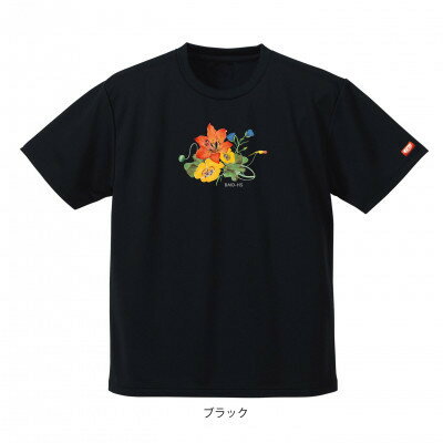 【ふるさと納税】JTTA公認 卓球ユニフォーム【男女兼用(ドライ):150サイズ】フラワー ブラック【1667442】