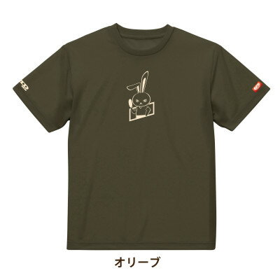 JTTA公認 卓球ユニフォーム[男女兼用(ドライ):XXLサイズ]うさぎ オリーブ