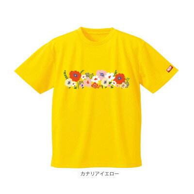 JTTA公認 卓球ユニフォーム[男女兼用(ドライ):140サイズ]フラワー2 カナリアイエロー