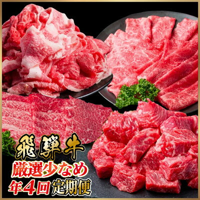 [発送月固定定期便]飛騨牛 計1.5kg すき焼き・しゃぶしゃぶ・BBQ用 赤身 切り落とし全4回[配送不可地域:離島]