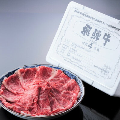 【ふるさと納税】A4等級以上飛騨牛すき焼き・しゃぶ用肉500g【配送不可地域：離島】【1301483】