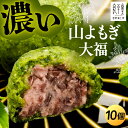 【ふるさと納税】天然よもぎを使用した よもぎ大福10個 / よもぎ ヨモギ 大福 だいふく まんじゅう 和菓子 よもぎ餅 ヨモギ餅 もち / 恵那市 / 良平堂...