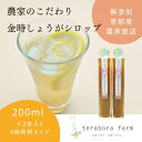 【ふるさと納税】こだわり金時しょうがシロップ 200ml×2本 ギフトセット / しょうが ショウガ 生姜 ジンジャー 生姜シロップ ジンジャーシロップ / 恵...