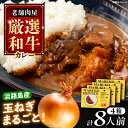 【ふるさと納税】丸小本店 老舗肉屋の淡路島産の玉ねぎまるごと和牛カレー 2人前450g×4個セット レトルト ビーフカレー 国産牛 恵那市 / テンポイント[A...