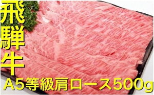 【ふるさと納税】 飛騨牛 A5 等級 肩 ロース（ 500g ）すき焼き ・焼肉 用 | 肉のかた山 牛肉 送料無料 M19S10