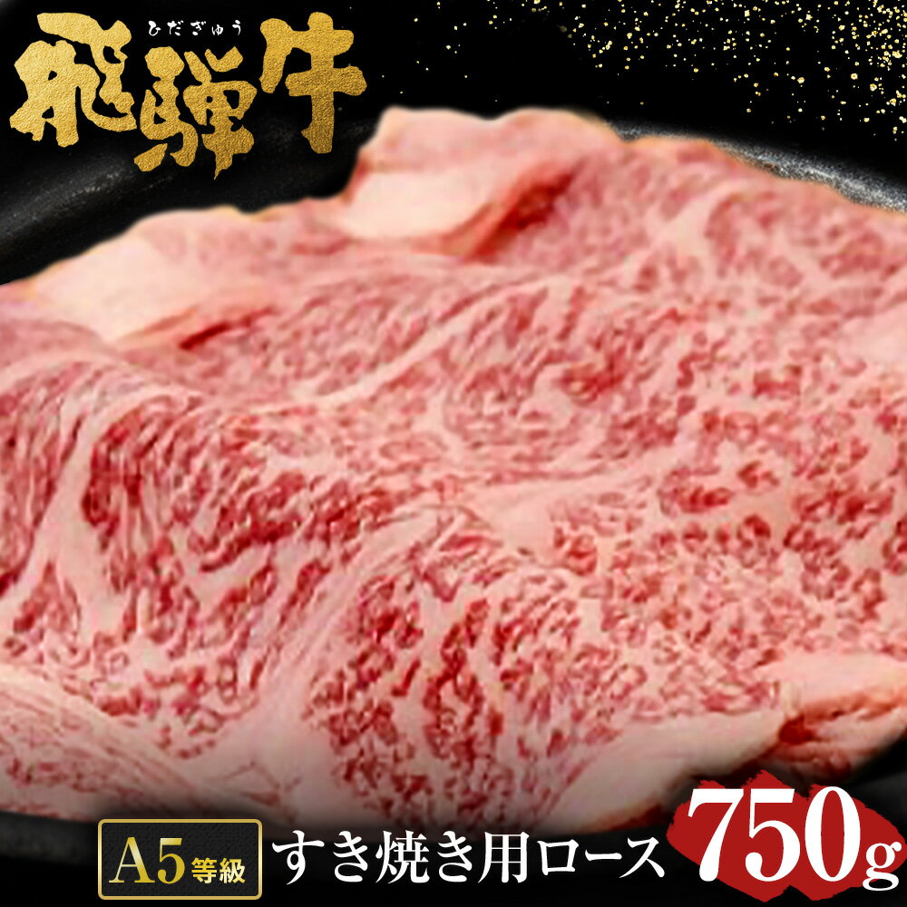 飛騨牛 A5 等級 すき焼き 用（ ロース 750g） | 肉のかた山 牛肉 すきやき 送料無料 M48S25