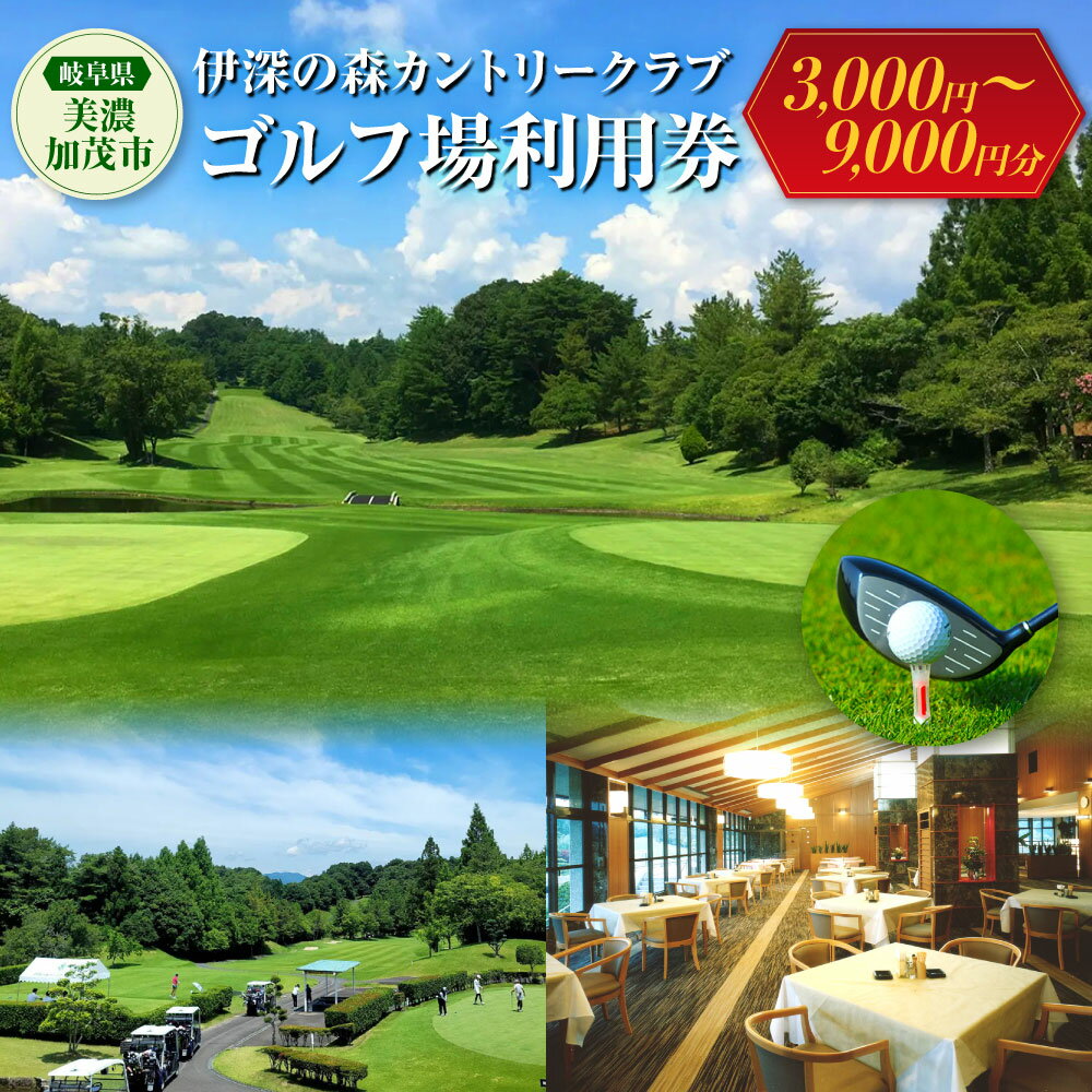 【ふるさと納税】《選べる利用券》伊深の森 カントリークラブ 利用券 3,000円分 / 6,000円分 / 9,000円分|12000円 ~ 32000円 1万2000円 ~ 3万2000円 伊深 ゴルフ ゴルフ場 利用券 体験 ゴルフプレー プレー GOLF ラウンド スポーツ アウトドア 岐阜県 美濃加茂市 送料無料