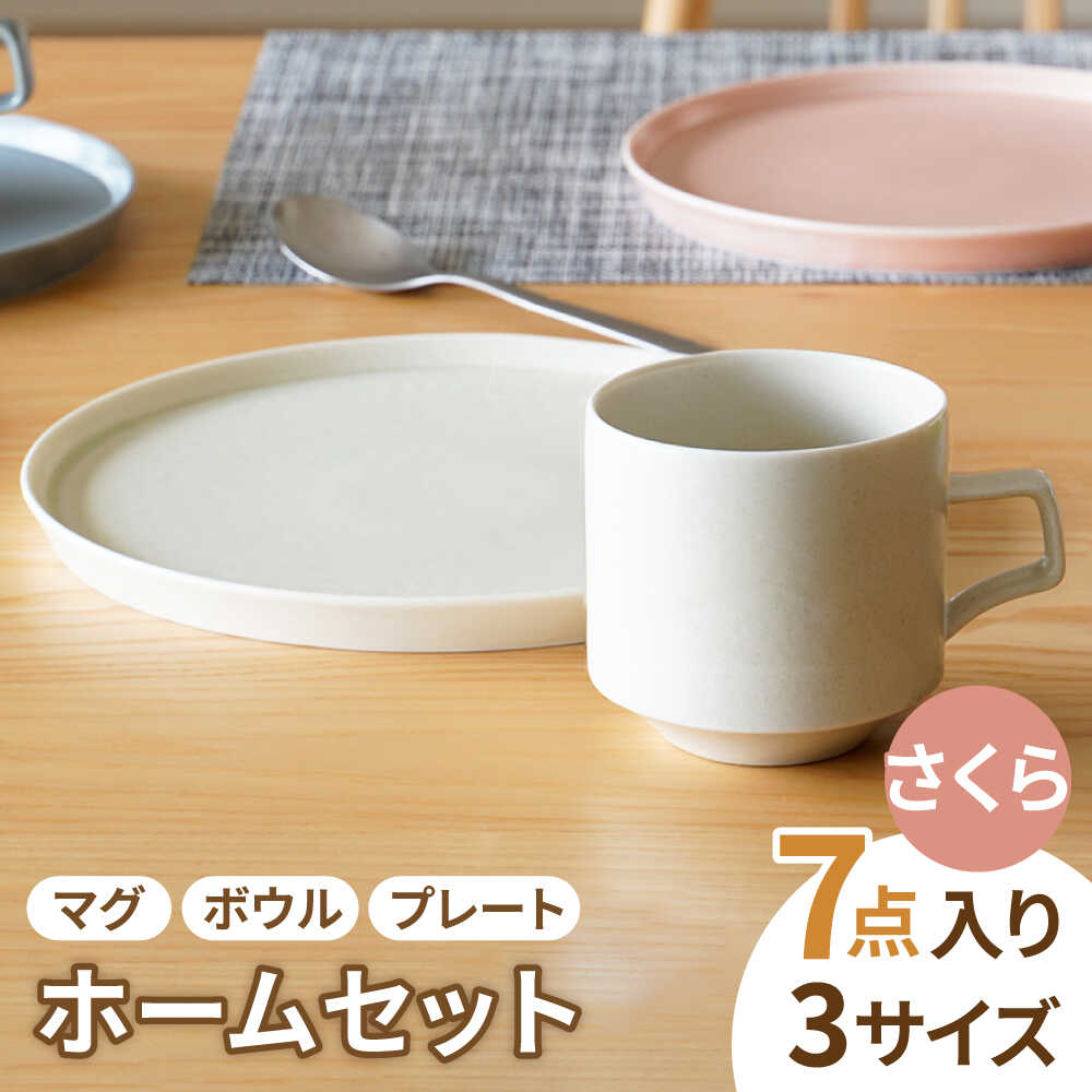 【美濃焼】MINO_works ホームセット (さくら)【大東亜窯業】食器 プレート ボウル [MAG016]