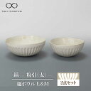 【ふるさと納税】【美濃焼】鎬 麺ボウル(L&M)セット 粉引(太)【藤山窯】【TOKI MINOYAKI返礼品】食器 どんぶり ラーメン ≪土岐市≫ [MAH0...