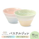 【ふるさと納税】【美濃焼】パステルジュレ Mサイズ ペアセット ピンク&ブルー/グリーン&クリーム【伸光窯 金多田中製陶所】【TOKI MINOYAKI返礼品】...