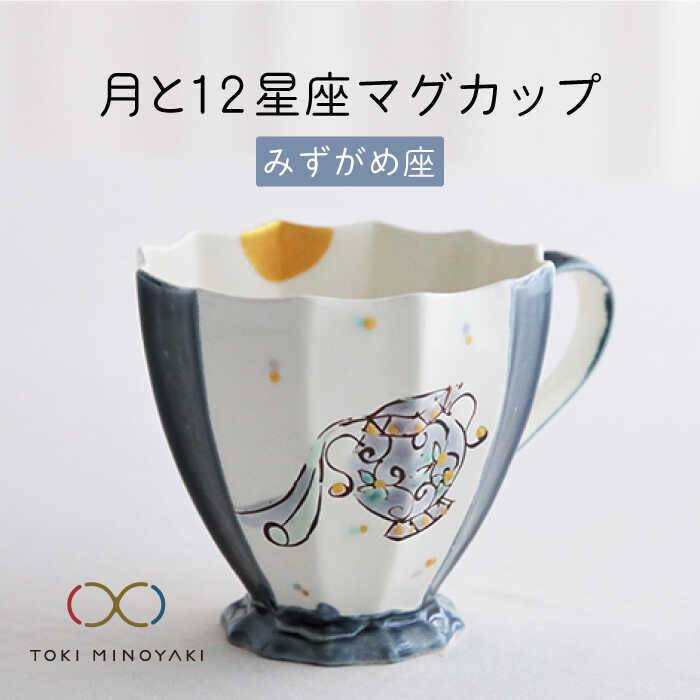 [美濃焼]Koyomi 月と12星座 マグカップ みずがめ座[buzan 武山窯][TOKI MINOYAKI返礼品]食器 コーヒーカップ ティーカップ 