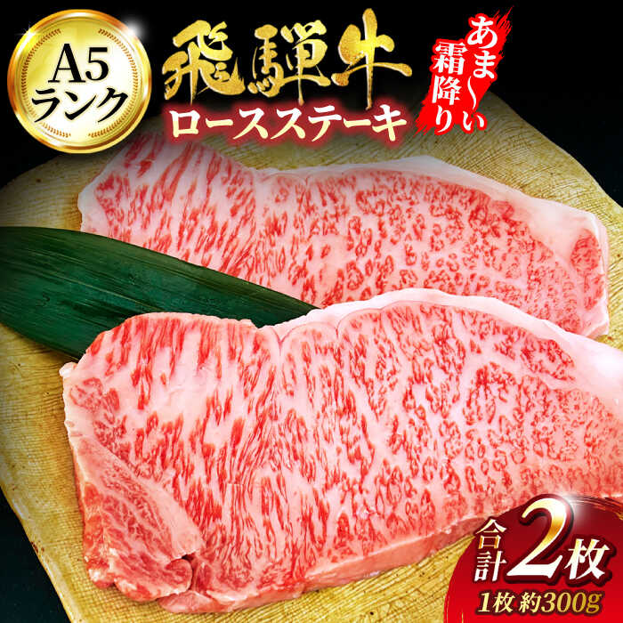 A5ランク 飛騨牛 ロース ステーキ 2枚 計約600g (約300g×2枚)[有限会社マルゴー]牛肉 飛騨牛 A5等級 