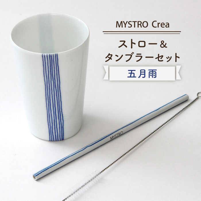 【ふるさと納税】【美濃焼】MYSTRO Primo ストロー&タンブラーセット(五月雨)【カネス】≪土岐市≫エコ SDGs 脱プラスチック [MBM010]