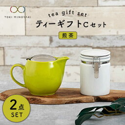 【ふるさと納税】【美濃焼】ティーギフトセットC 煎茶【ZERO JAPAN】【TOKI MINOYAKI返礼品】≪土岐市≫ 急須 保存容器 磁器 [MBR039]