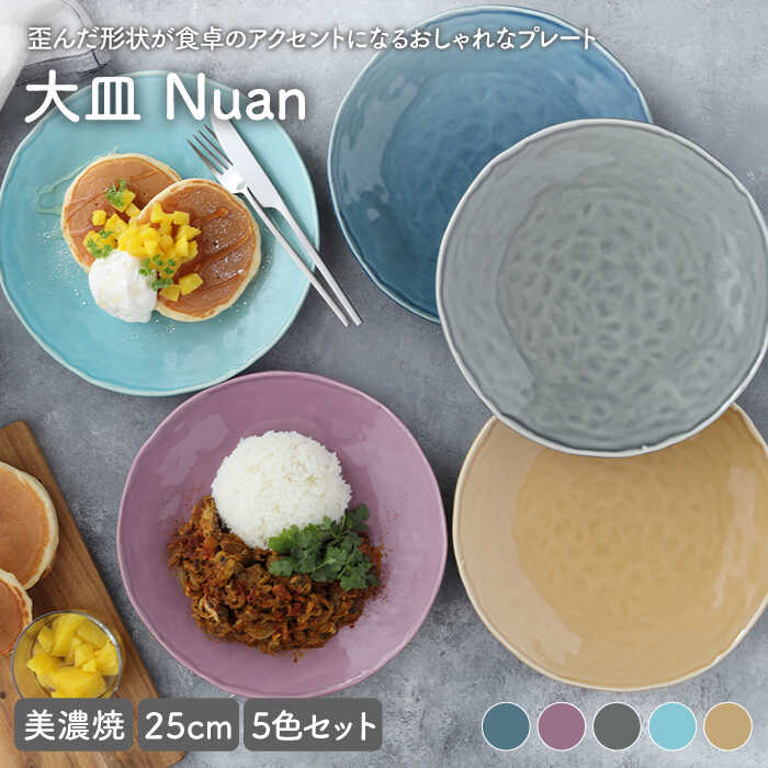 20位! 口コミ数「7件」評価「4.57」【美濃焼】大皿 25cm Nuan 5色セット【EAST table】≪土岐市≫プレート 食器 うつわ [MBS011]