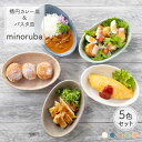 【ふるさと納税】【美濃焼】楕円カレー皿&パスタ皿 24cm 和風マット5色セット minoruba【EAST table】≪土岐市≫食器 プレート ボウル [MBS014]