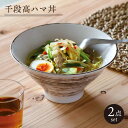 【ふるさと納税】【美濃焼】千段高ハマ丼 2個セット （ラーメン どんぶり）根来 錆粉引（昭和製陶）【cierto】食器 鉢 ボウル どんぶり MCD018