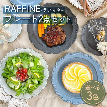 【美濃焼】RAFFINE(ラフィネ) プレート 2点セット 選べる3色【ヤマ吾陶器】食器 皿 うつわ [MCE016]