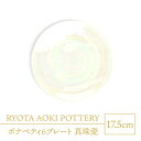 【ふるさと納税】【美濃焼】ボナペティ6プレート　真珠瓷【RYOTA AOKI POTTERY/青木良太】陶芸家 皿 インテリア [MCH329]