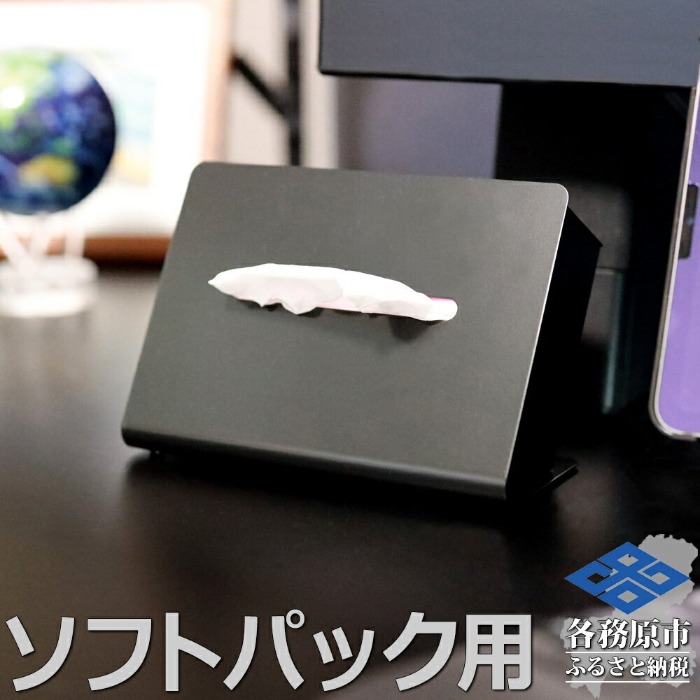 01BK ZEOOR ソフトパック用ティッシュケース 横型 ブラック