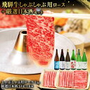 【ふるさと納税】10-3　飛騨牛 しゃぶしゃぶ用ロース1kg（500g×2）　+　厳選日本酒1.8L×6本