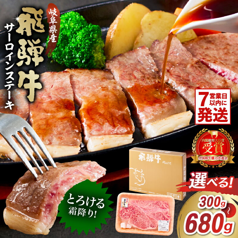 [容量が選べる]飛騨牛 サーロインステーキ 岐阜県 可児市 牛肉 霜降り ブランド キャンプ アウトドア 贈り物 ギフト 贈答 冷凍 国産牛 A4 A5 ステーキ肉 サーロイン グルメ イベント お中元 御中元 お歳暮 御歳暮 肉のひぐち 送料無料