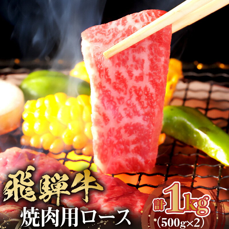 飛騨牛　焼肉用ロース1kg（500g×2）