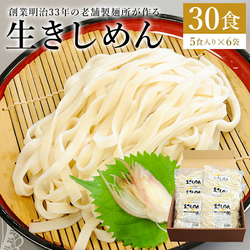 【ふるさと納税】きしめん 老舗製麺所が作る生きしめん 30食