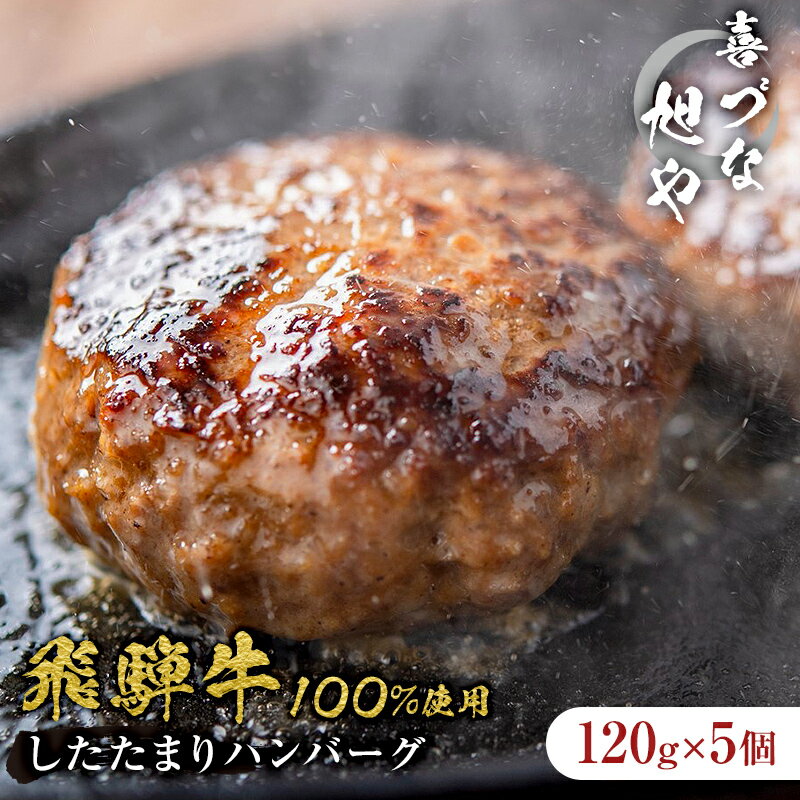 10位! 口コミ数「0件」評価「0」 喜づな旭や 飛騨牛 100％ したたまり ハンバーグ 120g×5個 岐阜県 可児市 牛肉 和牛 ブランド牛 洋食 プレーン シンプル お･･･ 