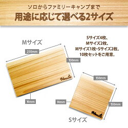 【ふるさと納税】MIYAMA WOOD PLANK（Mサイズ5枚/Sサイズ5枚セット） [No.676] ／ 美山杉 プランク BBQ 調理 送料無料 岐阜県･･･ 画像2