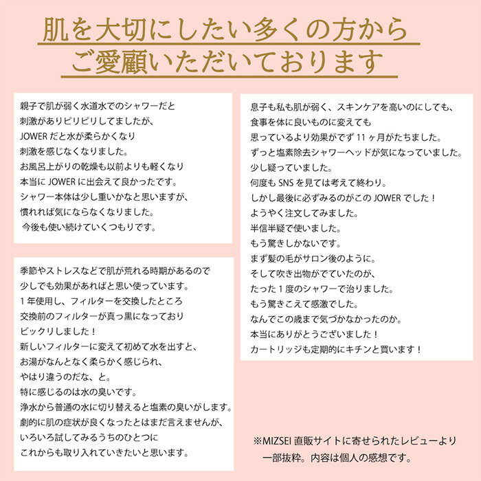 【ふるさと納税】除塩素シャワーヘッド「JOWER(ジョワー)」 JS217-W [No.156] ／ シャワーヘッド 浄水シャワー 塩素除去 除塩素 美容 節水 送料無料 岐阜県 特産品