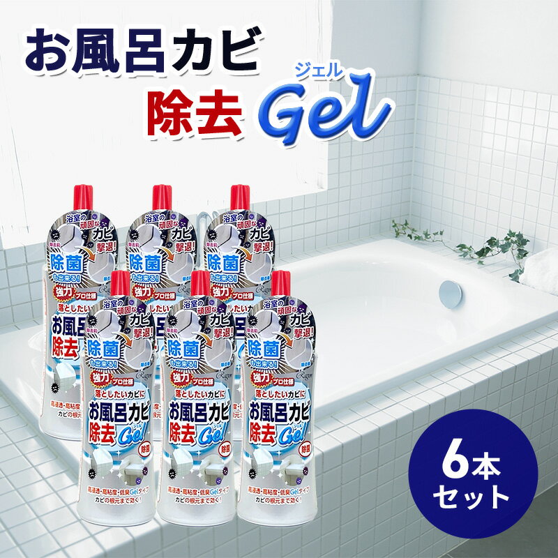 お風呂カビ除去Gel 6本セット [雑貨 日用品 掃除グッズ 普段使い 消耗品 浴室 カビ取り 掃除用品 バス 大掃除 セット 実用性] お届け:2週間〜1か月程度でお届け予定です。