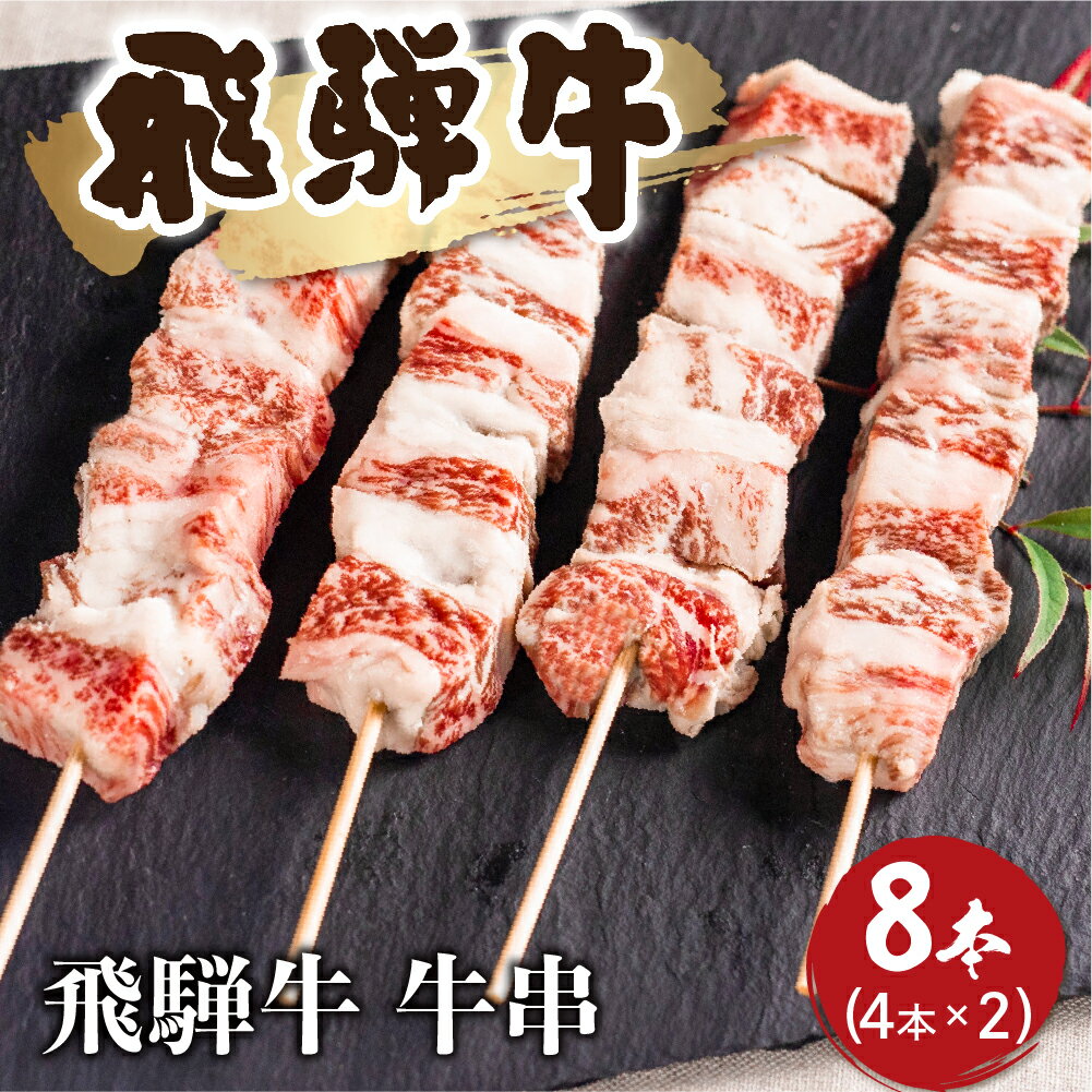 【ふるさと納税】飛騨牛 中落カルビ牛串　50g×8本 和牛 牛肉 焼肉 バーベキュー [Q1021x] 11000円