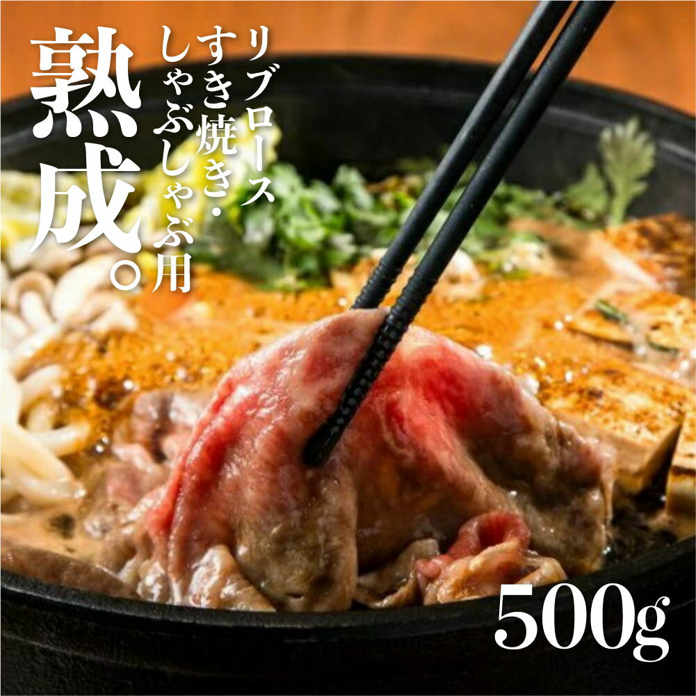 飛騨牛 【ふるさと納税】飛騨牛 リブロース すき焼き・しゃぶしゃぶ用 500g 牛肉 和牛 肉 熨斗掛け［E0019ch］40000円