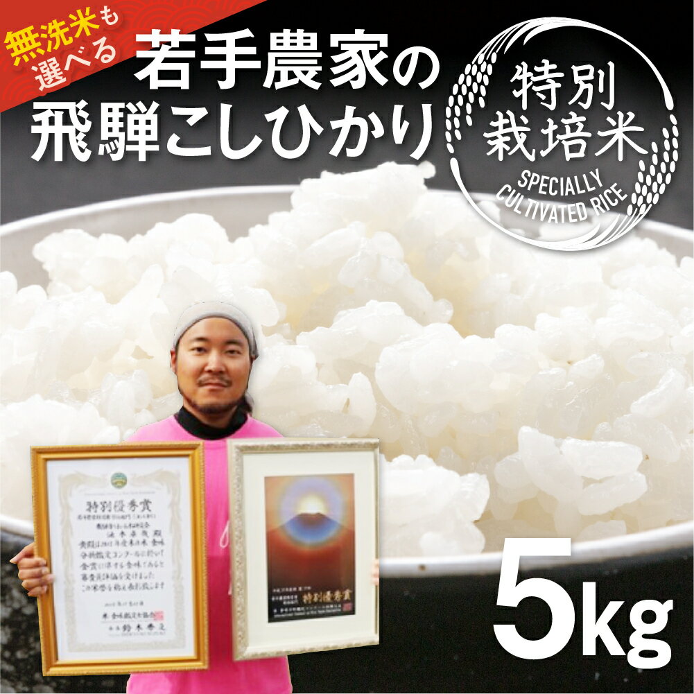 [先行予約]令和6年産 こしひかり 5kg 特別栽培米 食味コンクール受賞農家の特別栽培米コシヒカリ 池本農園 精白米 訳あり 無洗米 白米 米 特A わけあり ワケアリ [Q1837] [hida0307]