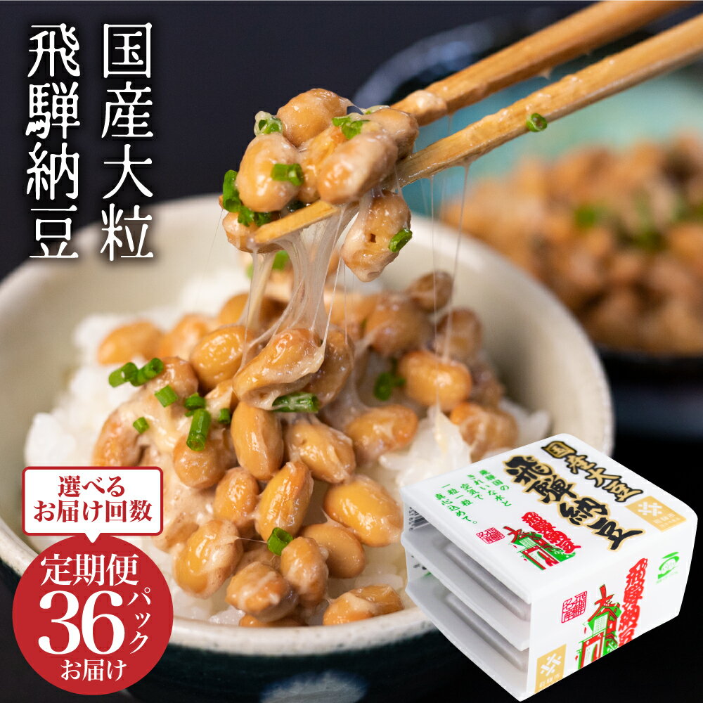 【ふるさと納税】飛騨納豆 国産大豆 大粒 3パック×12個 