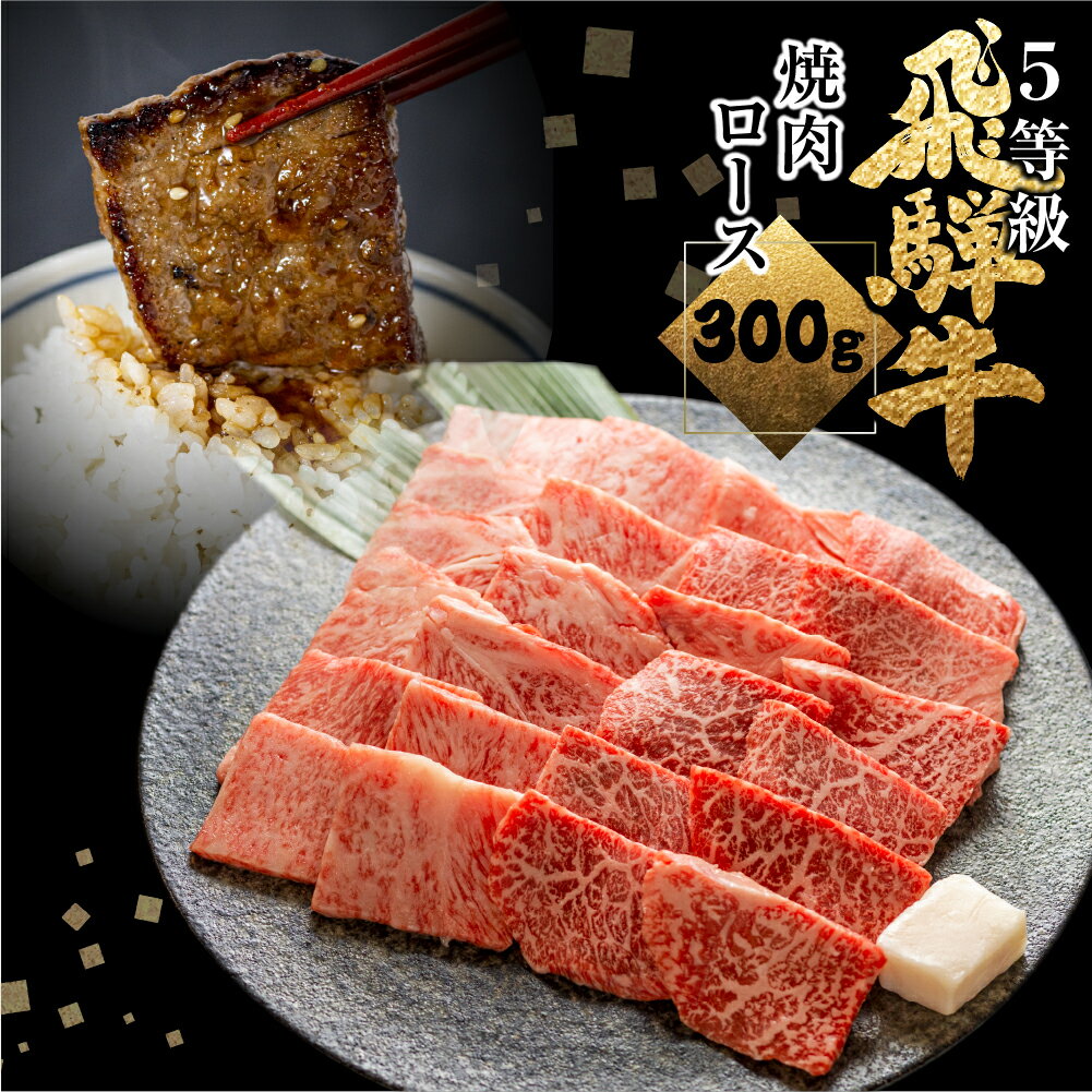 飛騨牛ロース焼肉 焼き肉 300g BBQ 国産牛 国産 牛肉 肉 厳選 熟成 贈答用 肉の沖村