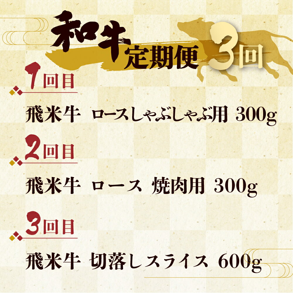 【ふるさと納税】和牛 定期便 3回 総重量 1.2kg お楽しみ スライス すきやき しゃぶしゃぶ 焼肉 切り落とし 牛肉 切落し 切り落とし 不揃い ふぞろい 訳あり ワケアリ 訳アリ ホルモン もつ BBQ 焼肉 個包装 国産和牛 飛騨市 30000円 3万円 どやな飛騨市